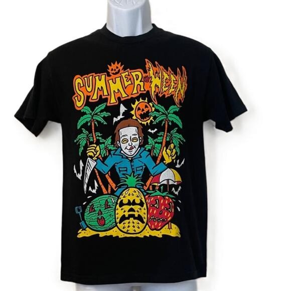TStyled Street Other - Michael Myers Summerween Beach Fruit Killer Graphic TStyled Street Tee, Small